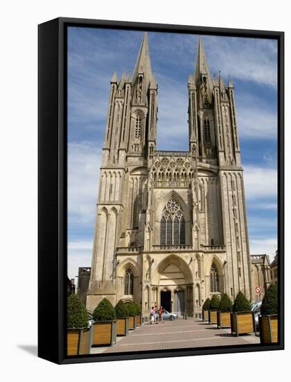 Notre Dame Cathedral Dating from the 14th Century, Coutances, Cotentin, Normandy, France, Europe-Guy Thouvenin-Framed Stretched Canvas