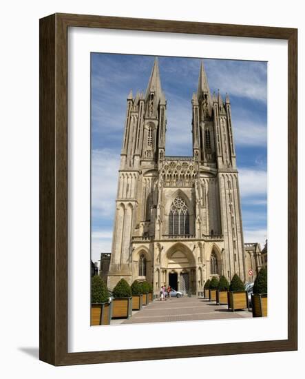 Notre Dame Cathedral Dating from the 14th Century, Coutances, Cotentin, Normandy, France, Europe-Guy Thouvenin-Framed Photographic Print