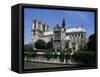 Notre Dame Cathedral from the Left Bank, Paris, France-Michael Short-Framed Stretched Canvas