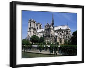 Notre Dame Cathedral from the Left Bank, Paris, France-Michael Short-Framed Photographic Print