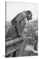 Notre Dame Cathedral Gargoyle Paris-null-Stretched Canvas