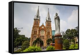 Notre Dame Cathedral, Ho Chi Minh City (Saigon), Vietnam, Indochina, Southeast Asia, Asia-Yadid Levy-Framed Stretched Canvas