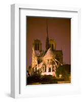 Notre Dame Cathedral Lit at Night, Paris, France-Jim Zuckerman-Framed Photographic Print