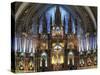 Notre Dame Cathedral, Montreal, Quebec, Canada-null-Stretched Canvas