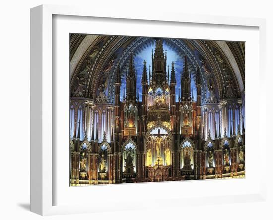 Notre Dame Cathedral, Montreal, Quebec, Canada-null-Framed Photographic Print