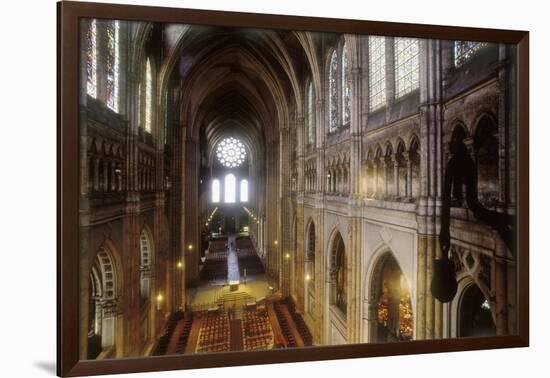 Notre-Dame Cathedral of Chartres, Central Nave-null-Framed Art Print