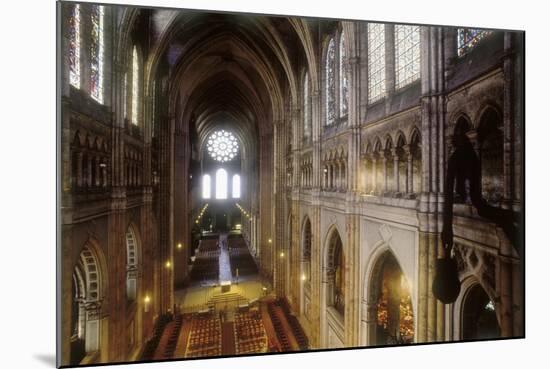 Notre-Dame Cathedral of Chartres, Central Nave-null-Mounted Art Print