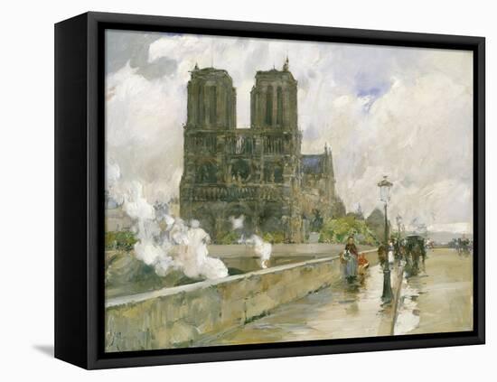 Notre Dame Cathedral, Paris, 1888-Childe Hassam-Framed Stretched Canvas