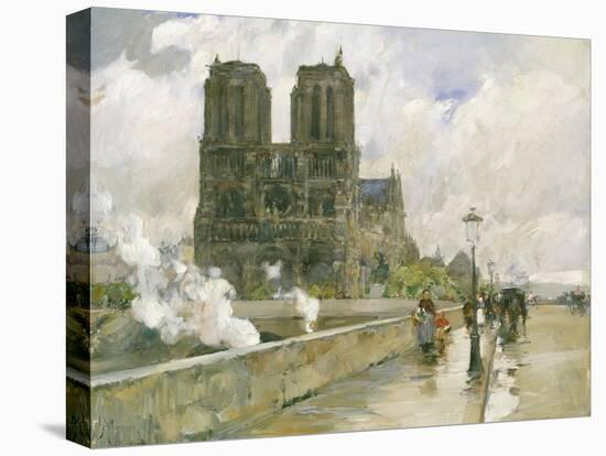 Notre Dame Cathedral, Paris, 1888-Childe Hassam-Stretched Canvas