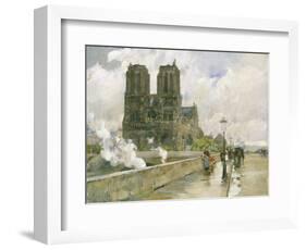 Notre Dame Cathedral, Paris, 1888-Childe Hassam-Framed Giclee Print