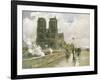 Notre Dame Cathedral, Paris, 1888-Childe Hassam-Framed Giclee Print