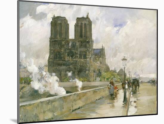 Notre Dame Cathedral, Paris, 1888-Childe Hassam-Mounted Giclee Print