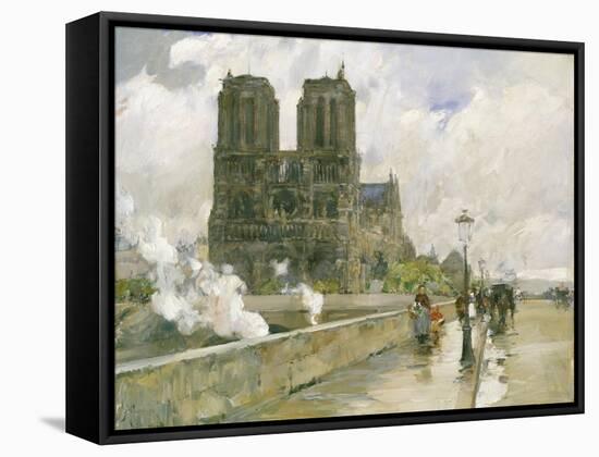 Notre Dame Cathedral, Paris, 1888-Childe Hassam-Framed Stretched Canvas