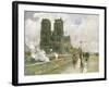 Notre Dame Cathedral, Paris, 1888-Childe Hassam-Framed Premium Giclee Print