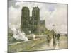 Notre Dame Cathedral, Paris, 1888-Childe Hassam-Mounted Premium Giclee Print