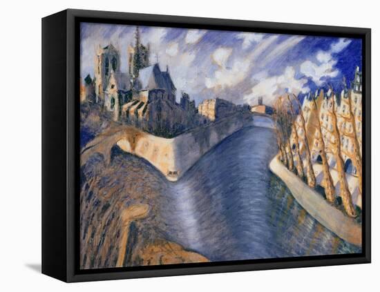 Notre Dame Cathedral, Paris, 1986-Charlotte Johnson Wahl-Framed Stretched Canvas