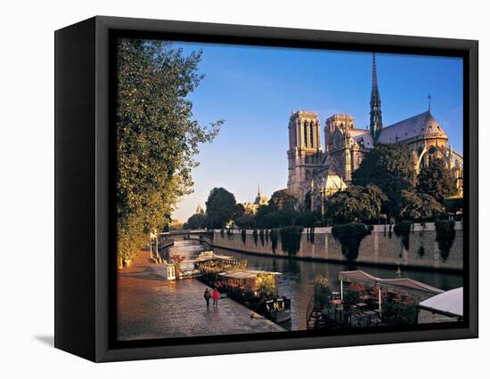 Notre Dame Cathedral, Paris, France-Peter Adams-Framed Stretched Canvas