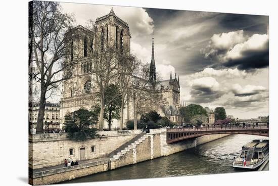 Notre Dame Cathedral - Paris - France-Philippe Hugonnard-Stretched Canvas