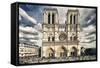 Notre Dame Cathedral - Paris - France-Philippe Hugonnard-Framed Stretched Canvas