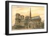 Notre Dame Cathedral, Paris, France-null-Framed Art Print