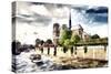 Notre Dame Cathedral Paris-Philippe Hugonnard-Stretched Canvas