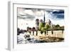 Notre Dame Cathedral Paris-Philippe Hugonnard-Framed Giclee Print