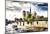 Notre Dame Cathedral Paris-Philippe Hugonnard-Mounted Giclee Print