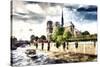 Notre Dame Cathedral Paris-Philippe Hugonnard-Stretched Canvas