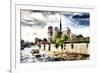 Notre Dame Cathedral Paris-Philippe Hugonnard-Framed Giclee Print