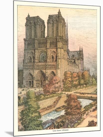Notre Dame Cathedral, Paris-null-Mounted Art Print