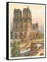 Notre Dame Cathedral, Paris-null-Framed Stretched Canvas