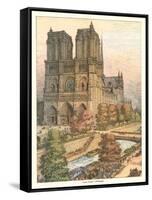 Notre Dame Cathedral, Paris-null-Framed Stretched Canvas