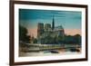 Notre-Dame Cathedral showing the Apse and the Pont Notre-Dame, Paris, c1920-Unknown-Framed Giclee Print