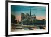 Notre-Dame Cathedral showing the Apse and the Pont Notre-Dame, Paris, c1920-Unknown-Framed Giclee Print