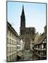 Notre Dame Cathedral, Strasbourg, Begun in Romanesque Style in 1015, Gothic Building, 1176-1439-null-Mounted Giclee Print