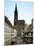 Notre Dame Cathedral, Strasbourg, Begun in Romanesque Style in 1015, Gothic Building, 1176-1439-null-Mounted Giclee Print