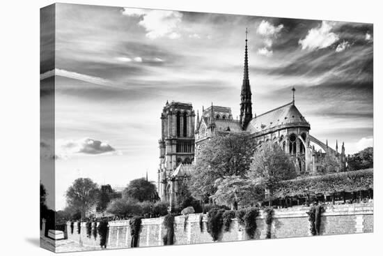 Notre Dame Cathedral - the banks of the Seine in Paris - France-Philippe Hugonnard-Stretched Canvas