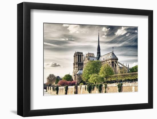 Notre Dame Cathedral - the banks of the Seine in Paris - France-Philippe Hugonnard-Framed Photographic Print