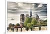 Notre Dame Cathedral - the banks of the Seine in Paris - France-Philippe Hugonnard-Framed Photographic Print