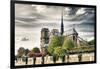 Notre Dame Cathedral - the banks of the Seine in Paris - France-Philippe Hugonnard-Framed Photographic Print