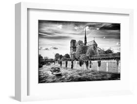 Notre Dame Cathedral - the banks of the Seine in Paris - France-Philippe Hugonnard-Framed Photographic Print