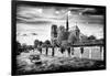 Notre Dame Cathedral - the banks of the Seine in Paris - France-Philippe Hugonnard-Framed Photographic Print