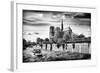 Notre Dame Cathedral - the banks of the Seine in Paris - France-Philippe Hugonnard-Framed Photographic Print