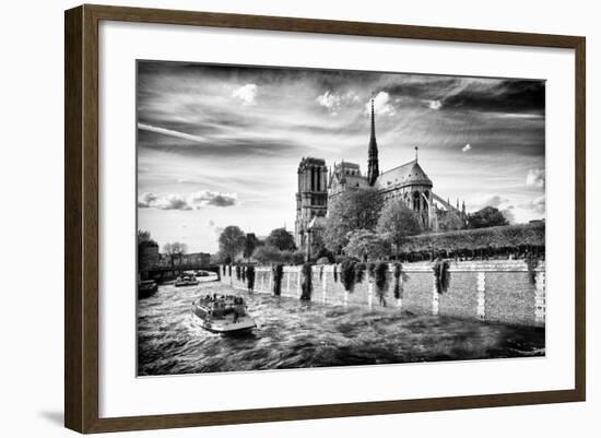 Notre Dame Cathedral - the banks of the Seine in Paris - France-Philippe Hugonnard-Framed Photographic Print