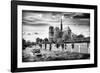 Notre Dame Cathedral - the banks of the Seine in Paris - France-Philippe Hugonnard-Framed Photographic Print