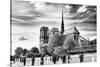 Notre Dame Cathedral - the banks of the Seine in Paris - France-Philippe Hugonnard-Stretched Canvas