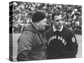 Notre Dame Coach Ara Parseghian-John Dominis-Stretched Canvas