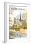 Notre Dame - Dave Thompson Contemporary Travel Print-Dave Thompson-Framed Giclee Print