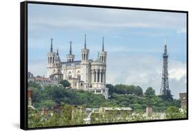 Notre Dame de Fourviere, Lyon, France-Jim Engelbrecht-Framed Stretched Canvas