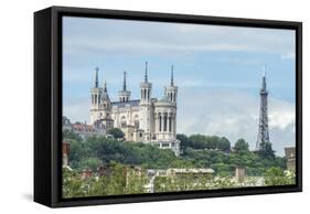 Notre Dame de Fourviere, Lyon, France-Jim Engelbrecht-Framed Stretched Canvas